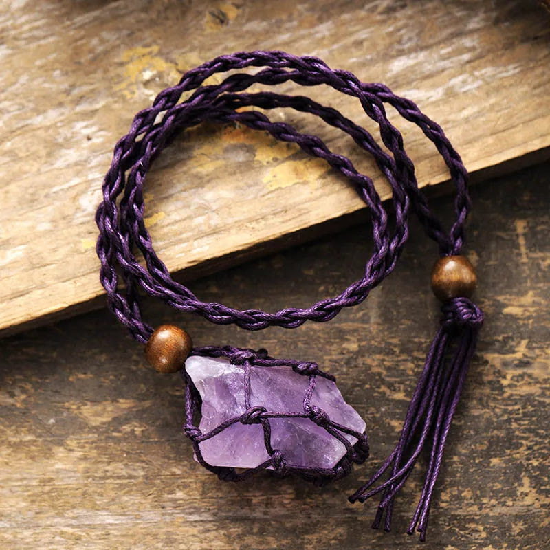 FREE Today: Boho Raw Stone Pendant Necklace - Amethyst - image 1