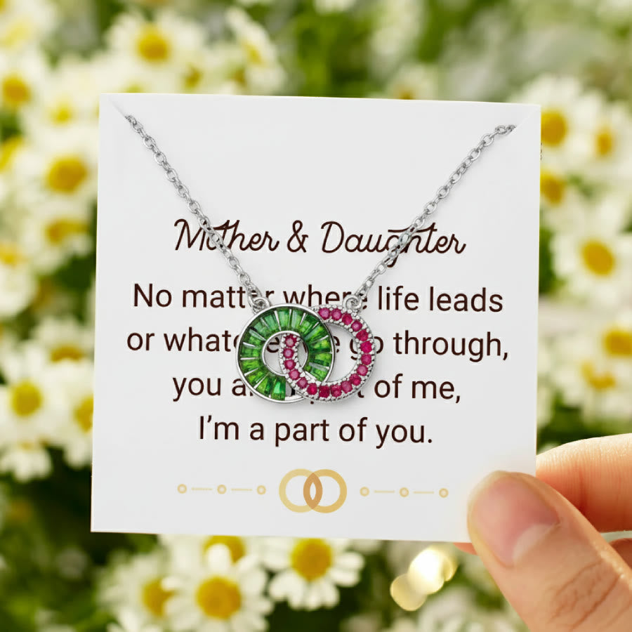 Olivenorma Custom Birthstone Gifts for Mother & Daughter Linking Circles Bracelet & Necklace - image 17