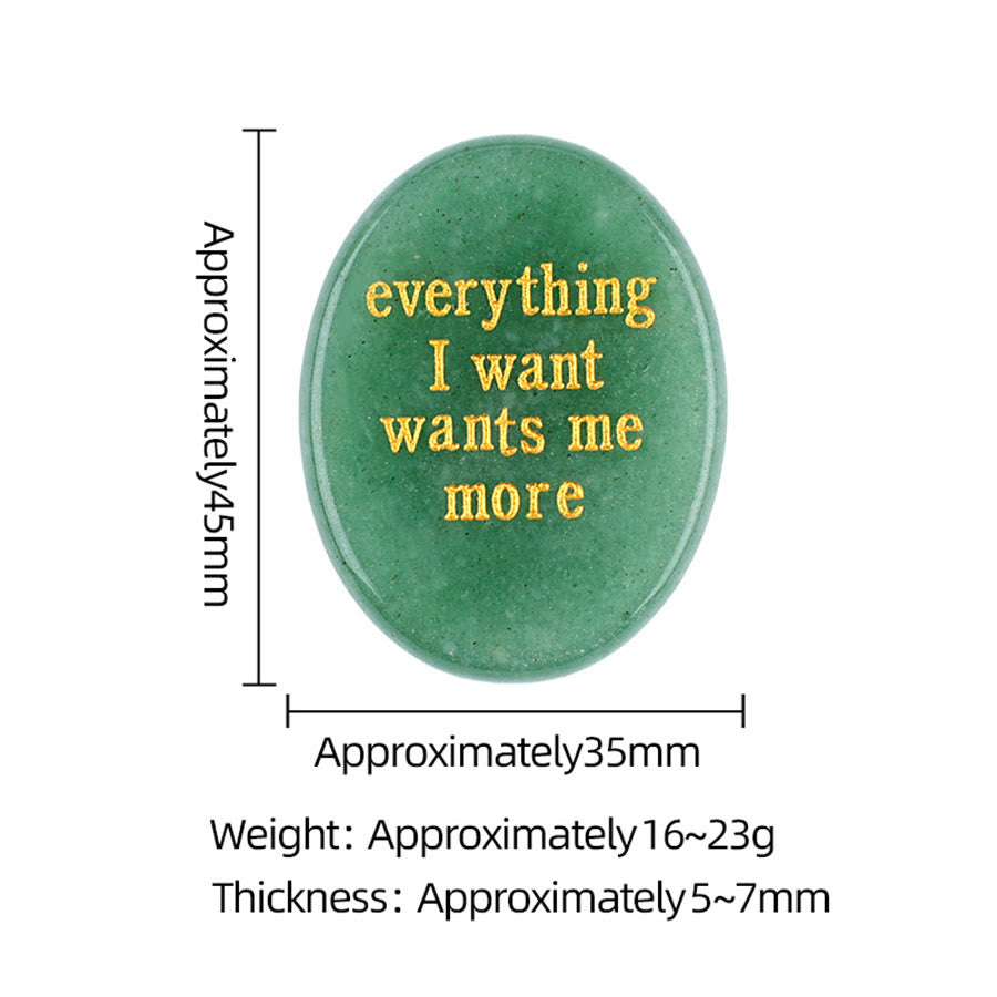 Olivenorma "Everything I Want Wants Me More" Engraved Pocket Calming Worry Stone - image 8