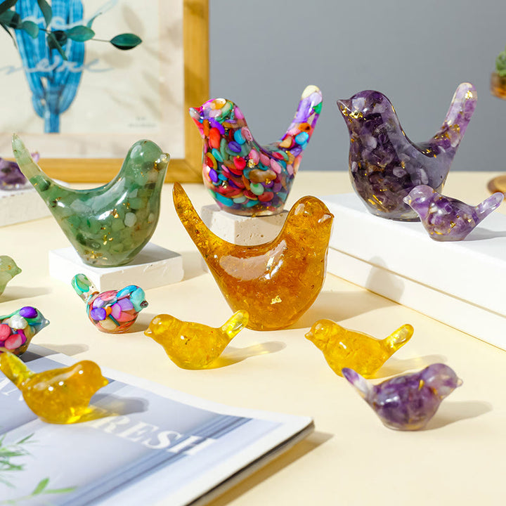 Olivenorma Multi-Crystal Bird Sculpture – Natural Gemstone Decor For Energy Healing Gemstone Decoration - image 72