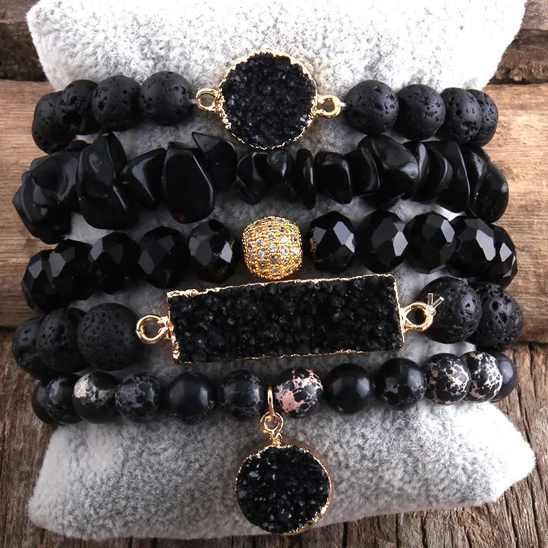 Olivenorma The Ultimate Calm & Destress 5-Bracelet Set - Black Onyx - image 7