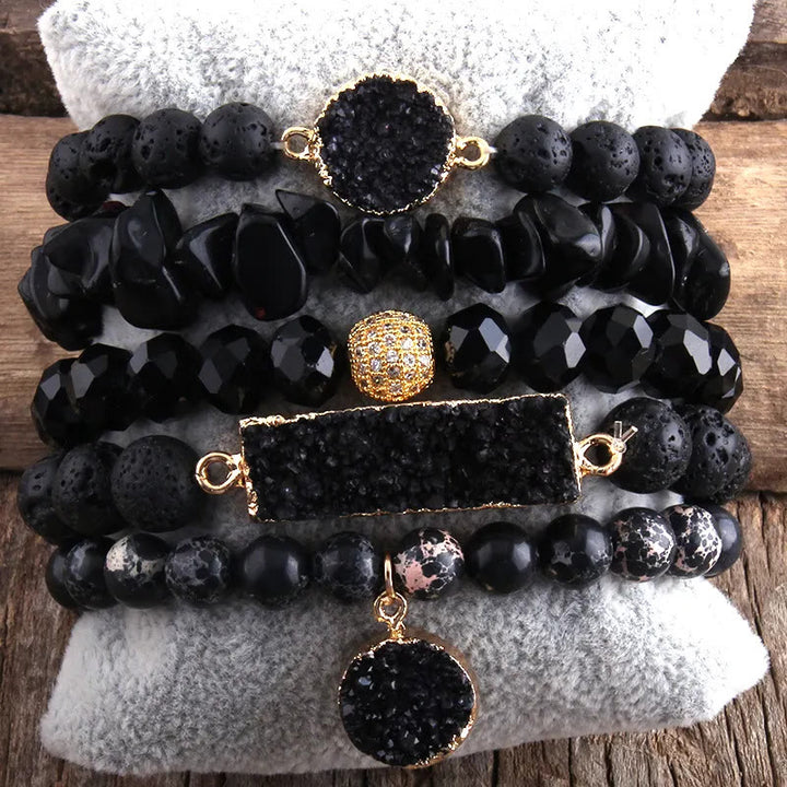 Olivenorma The Ultimate Calm & Destress 5-Bracelet Set - Black Onyx - image 7