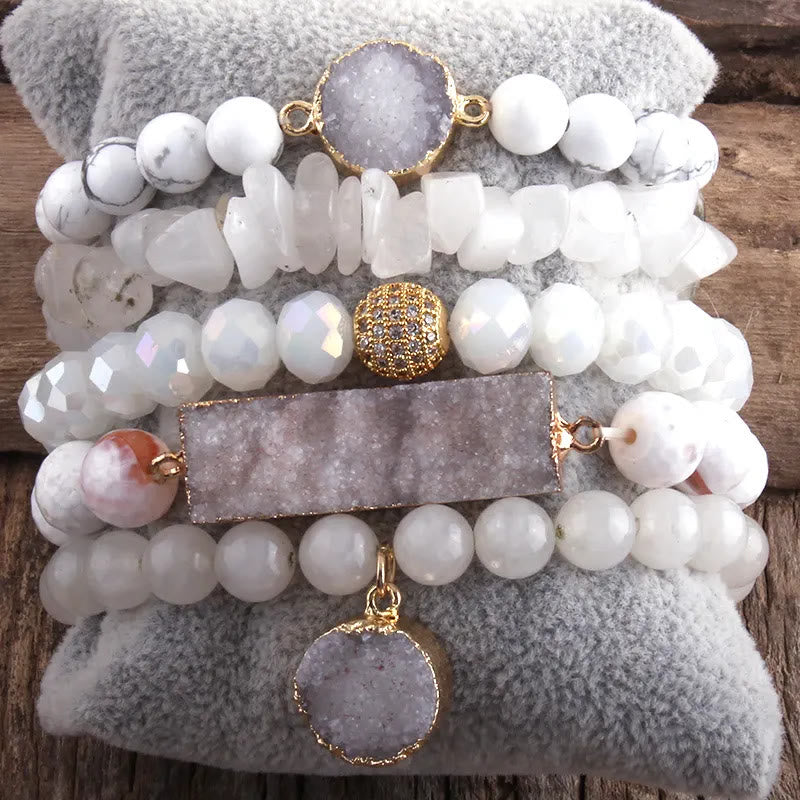 Olivenorma The Ultimate Calm & Destress 5-Bracelet Set - White Agate - image 12