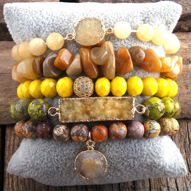 Olivenorma The Ultimate Calm & Destress 5-Bracelet Set - Yellow Agate - image 5