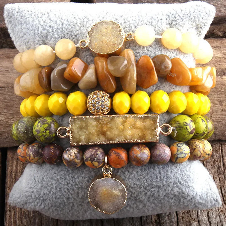 Olivenorma The Ultimate Calm & Destress 5-Bracelet Set - Yellow Agate - image 5