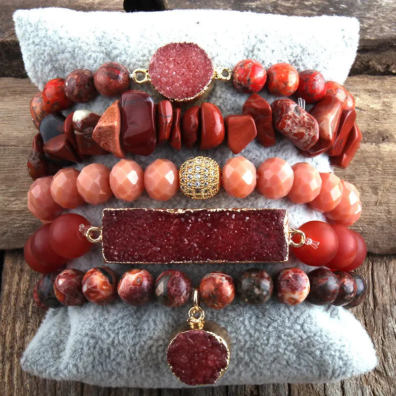 Olivenorma The Ultimate Calm & Destress 5-Bracelet Set - Red Jasper - image 16