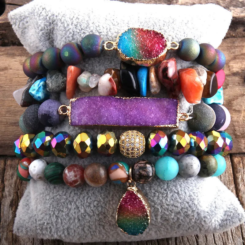 Olivenorma The Ultimate Calm & Destress 5-Bracelet Set - Colored Stone - image 18
