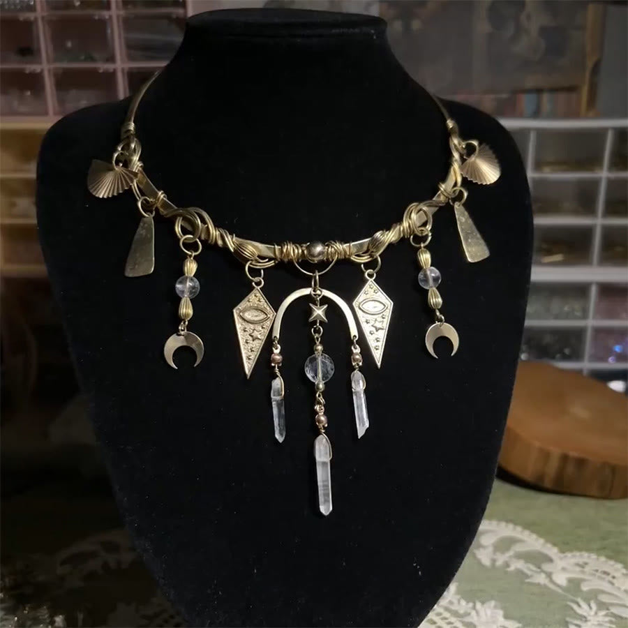 FREE Today: Red Crystal Moon Pagan Goddess Witch's Oath Choker Necklace - image 8