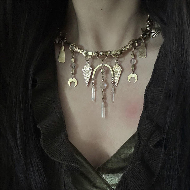 FREE Today: Red Crystal Moon Pagan Goddess Witch's Oath Choker Necklace - image 6