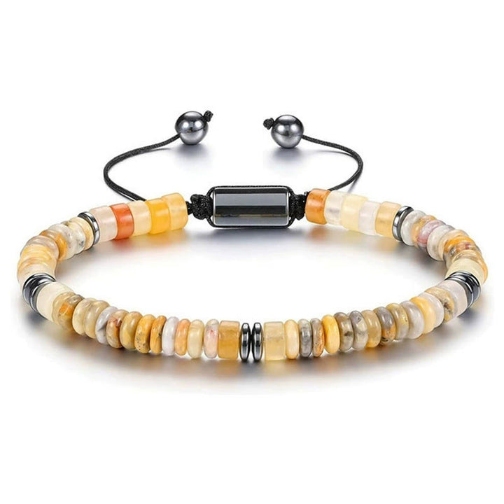 Olivenorma Artisan Multi-Stone Disc Bead Sliding Knot Adjustable Bracelet - Citrine - image 7