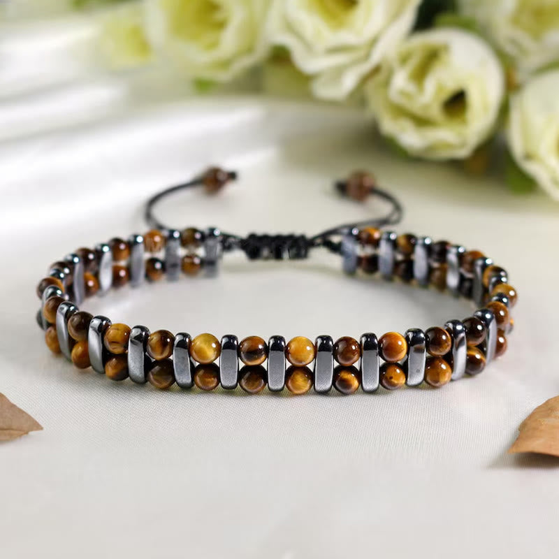 FREE Today: Healing Tiger Eye & Hematite Protection Bracelet Best Ideal Gift for Husband Dad - Tiger Eye&Hematite - image 2