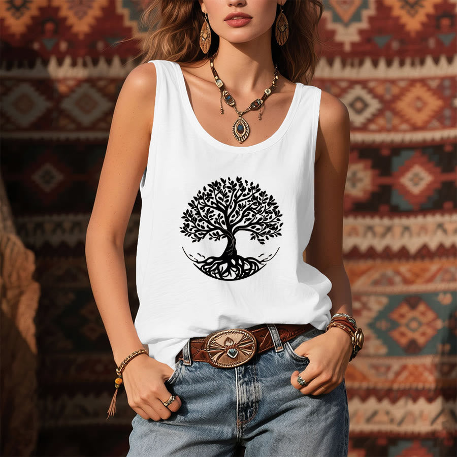 Olivenorma Bohemian Tree of Life Graphic Women's Tank - image 5
