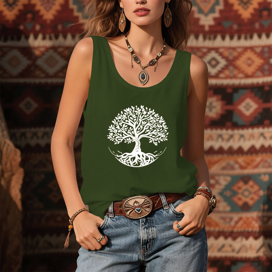 Olivenorma Bohemian Tree of Life Graphic Women's Tank - image 1