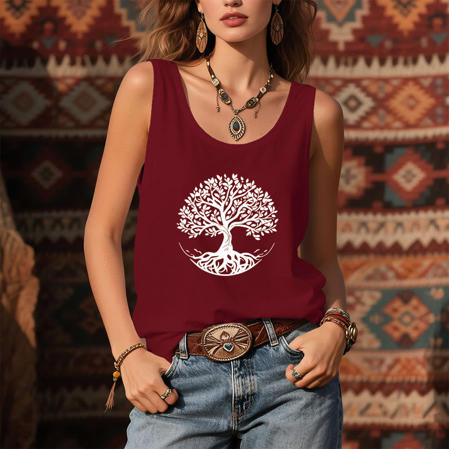 Olivenorma Bohemian Tree of Life Graphic Women's Tank - image 9