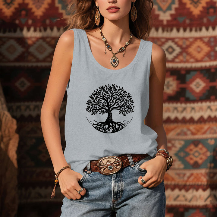 Olivenorma Bohemian Tree of Life Graphic Women's Tank - image 7