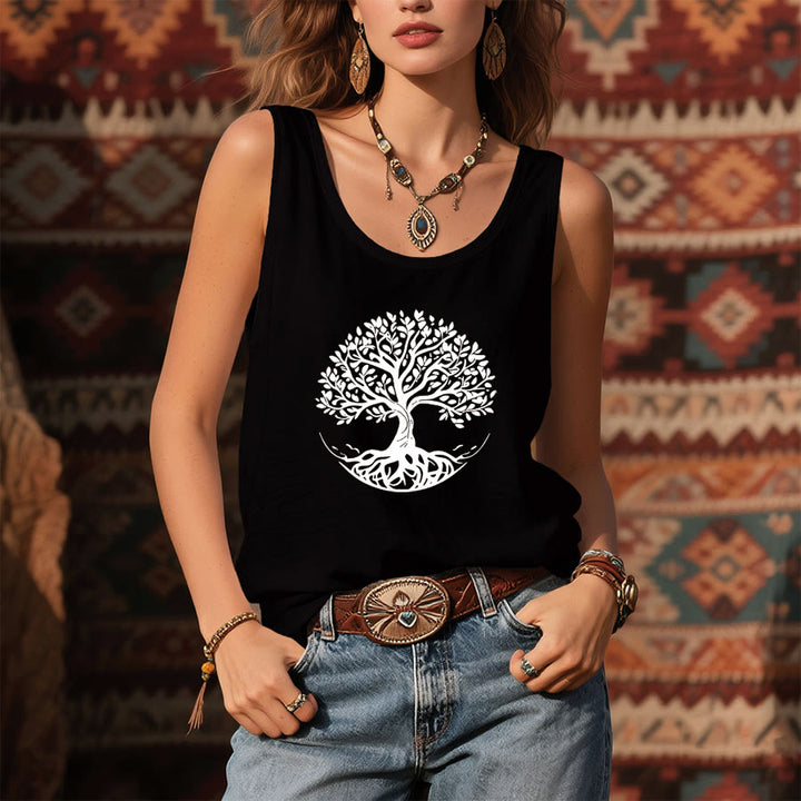 Olivenorma Bohemian Tree of Life Graphic Women's Tank - image 3