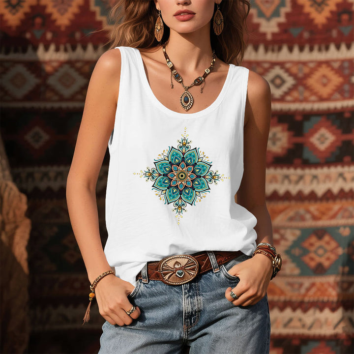 Olivenorma Boho Mandala Ornament Print Women's Tank - image 5