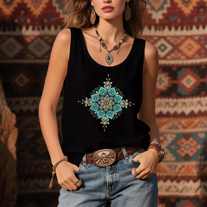 Olivenorma Boho Mandala Ornament Print Women's Tank - image 3