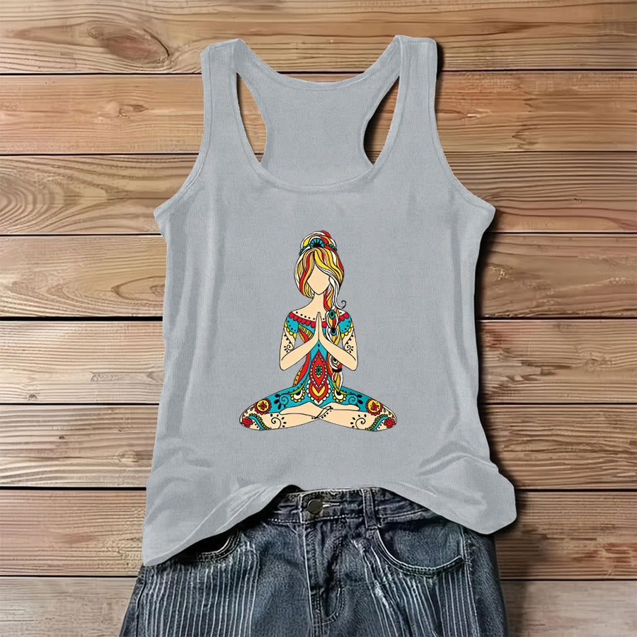 Olivenorma Rainbow Watercolor Tree of Life "Rooted in Magic" Women's Tank - Gray - 3XL - image 4
