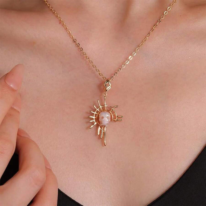 FREE Today: Skull Carved Pearl Dream Catcher Pendant Necklace - image 2