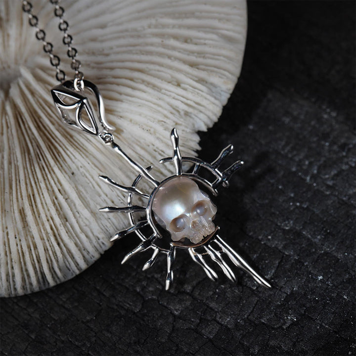 FREE Today: Skull Carved Pearl Dream Catcher Pendant Necklace - image 10