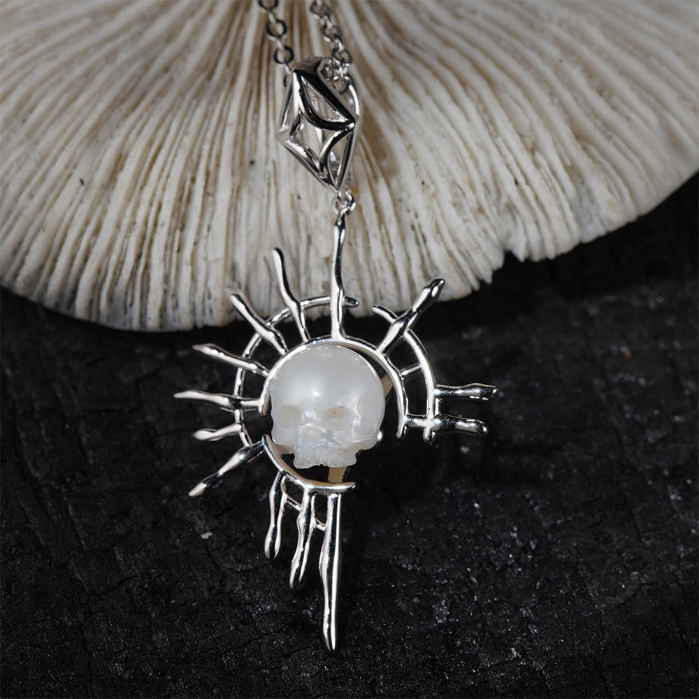FREE Today: Skull Carved Pearl Dream Catcher Pendant Necklace - image 6