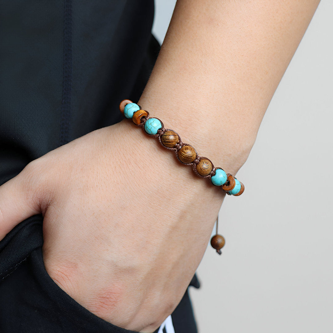 FREE Today: Bohemian Braided Bracelet Turquoise & Coffee Brown Cord Jewelry - image 6