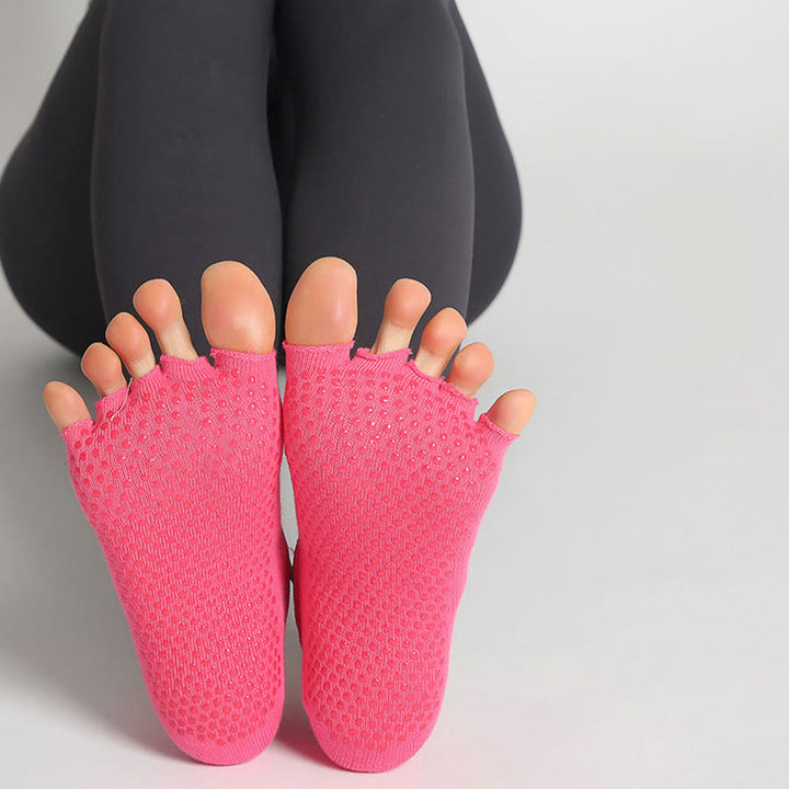 Olivenorma Enhanced Traction Cross-Strap Open-Toe Non-Slip Women's Yoga Socks - image 5