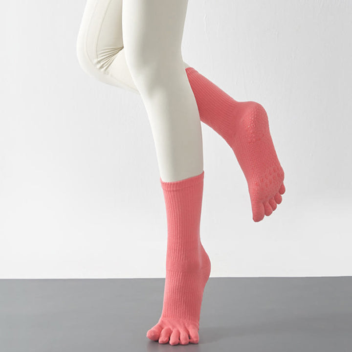 Olivenorma Stable Traction Five-Toe Calf Non-Slip for Yoga Practice Women's Yoga Socks - image 15