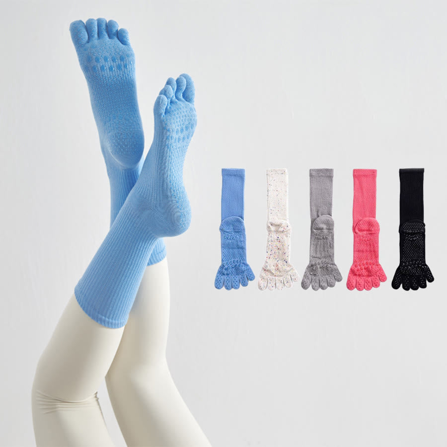 Olivenorma Stable Traction Five-Toe Calf Non-Slip for Yoga Practice Women's Yoga Socks - image 0