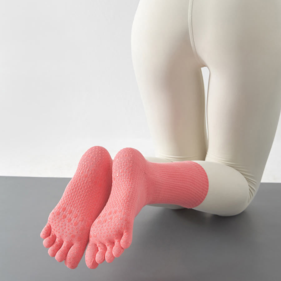 Olivenorma Stable Traction Five-Toe Calf Non-Slip for Yoga Practice Women's Yoga Socks - image 13