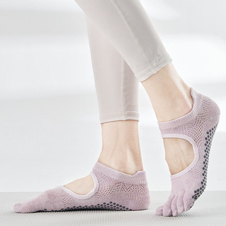 Olivenorma Multi-Sport Five-Toe Non-Slip Socks with Open Side Women's Yoga Socks - image 7