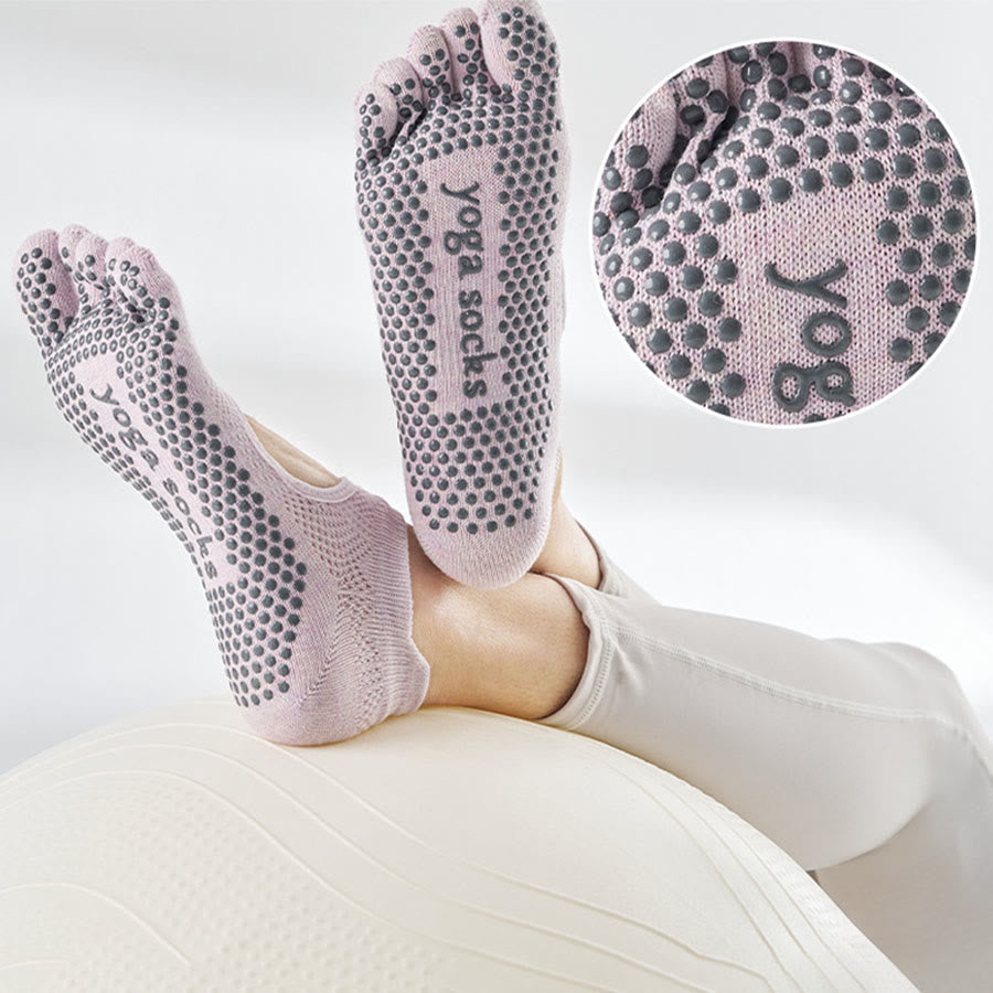 Olivenorma Multi-Sport Five-Toe Non-Slip Socks with Open Side Women's Yoga Socks - image 4