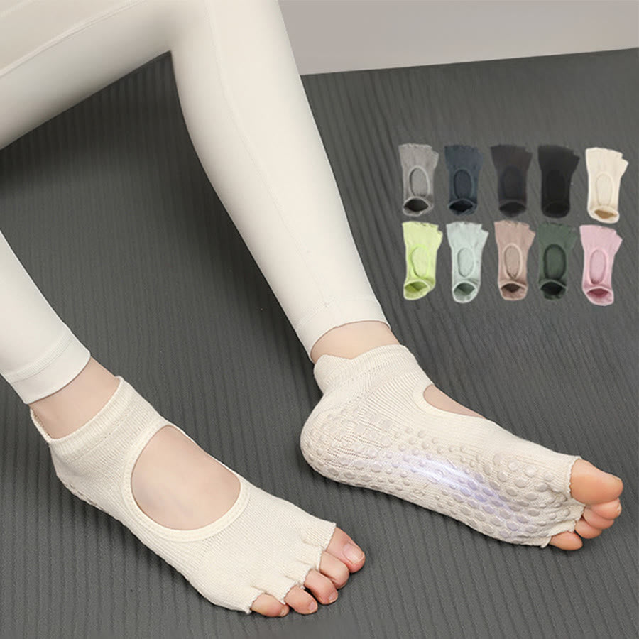 Olivenorma Multi-Sport Five-Toe Non-Slip Socks with Open Side Women's Yoga Socks - image 20