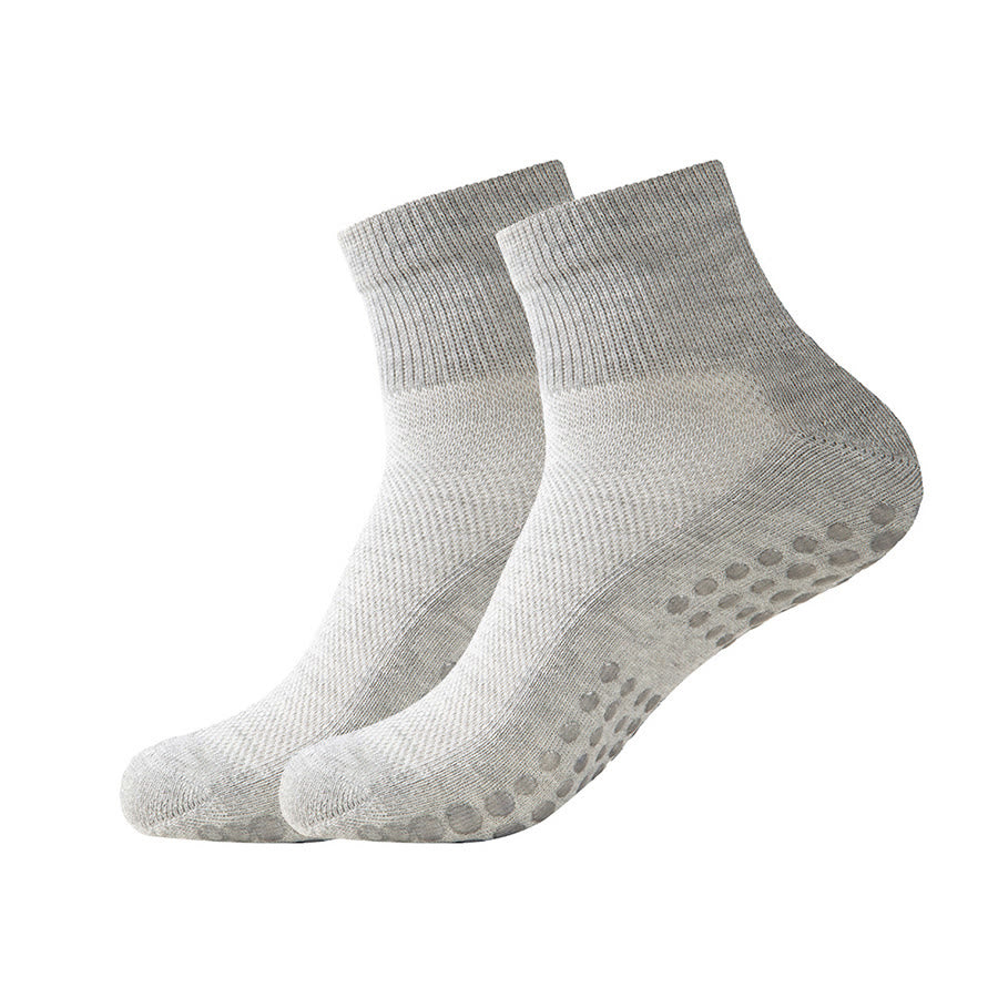Olivenorma Enhanced Traction Non-Slip Crew Socks for Yoga & Pilates Women's Yoga Socks - Light Gray - 10 Pairs - image 15