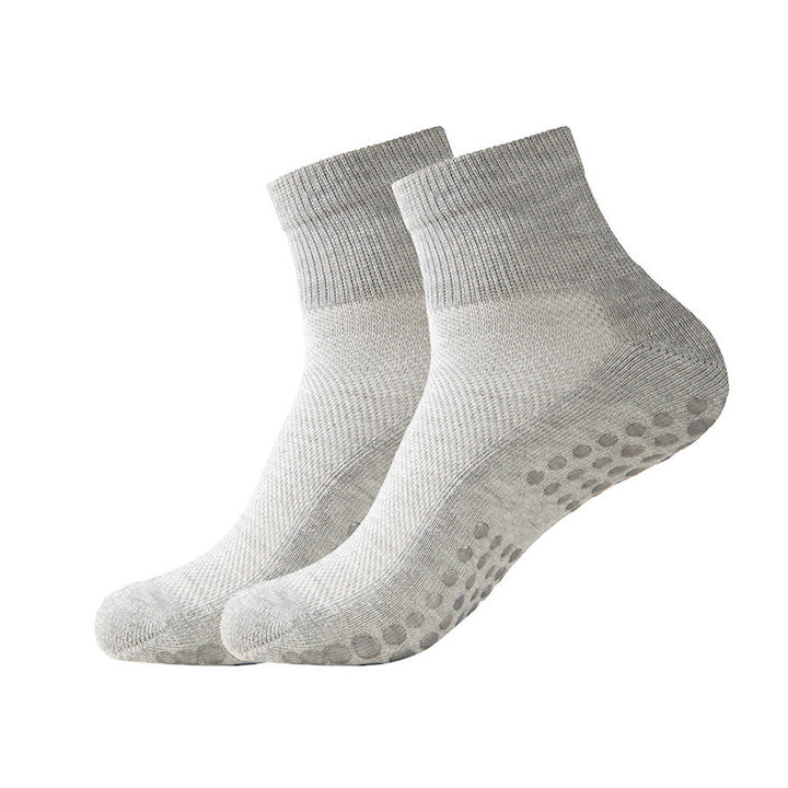Olivenorma Enhanced Traction Non-Slip Crew Socks for Yoga & Pilates Women's Yoga Socks - Light Gray - 10 Pairs - image 15