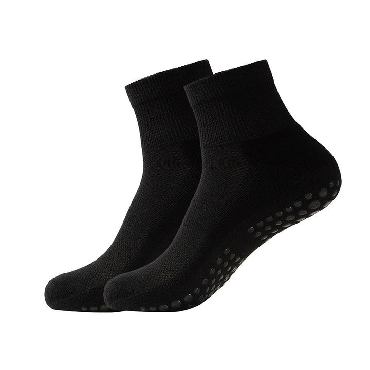 Olivenorma Enhanced Traction Non-Slip Crew Socks for Yoga & Pilates Women's Yoga Socks - Black - 10 Pairs - image 19