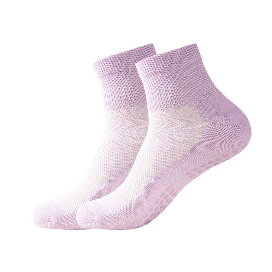 Olivenorma Enhanced Traction Non-Slip Crew Socks for Yoga & Pilates Women's Yoga Socks - Light Purple - 10 Pairs - image 1