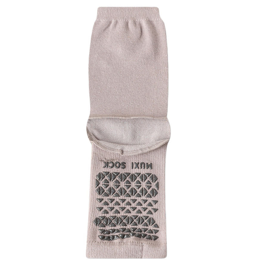 Olivenorma Breathable Mid-Calf Non-Slip Socks with Open Toe & Heel Women's Yoga Socks - Light Purple - 10 Pairs - image 13
