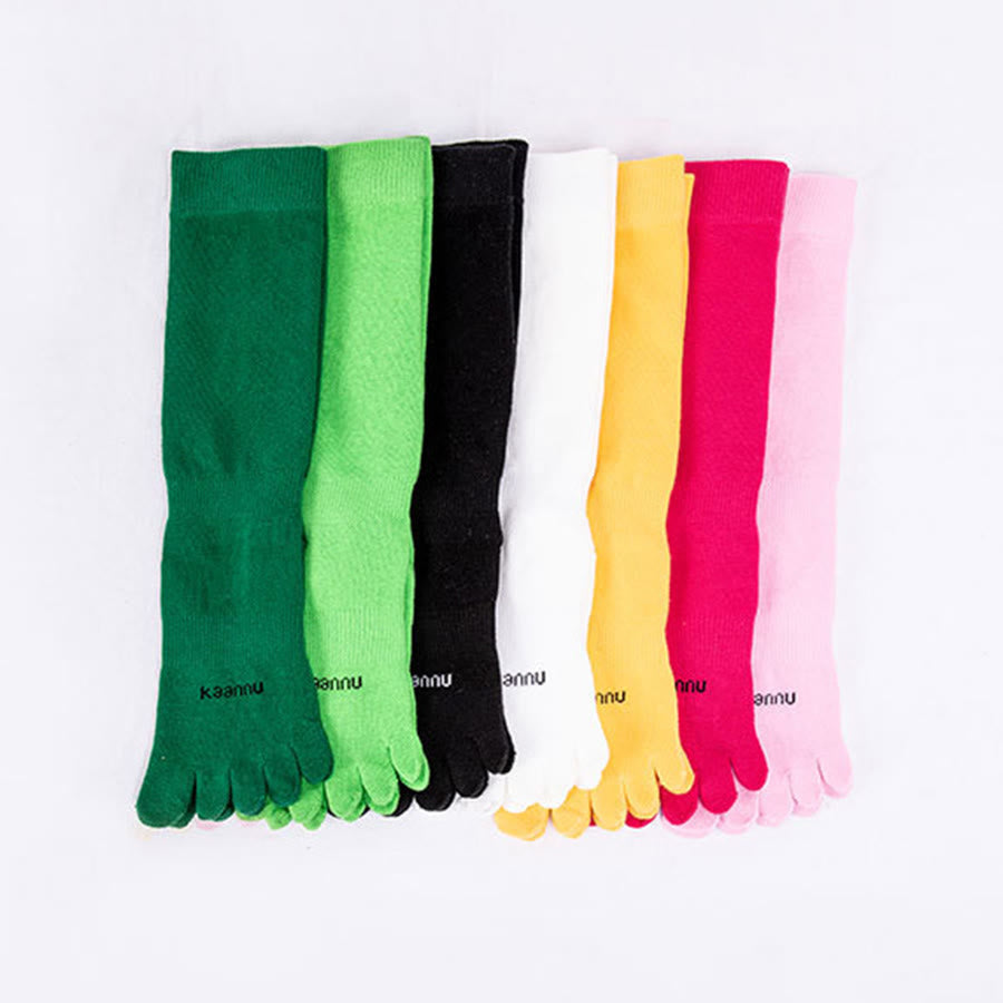 Olivenorma Knee-High Five-Toe Non-Slip Grip for Warmth & Stability Women's Yoga Socks - image 18