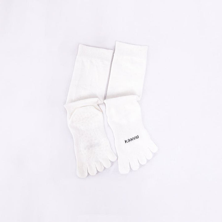 Olivenorma Knee-High Five-Toe Non-Slip Grip for Warmth & Stability Women's Yoga Socks - White - 10 Pairs - image 9