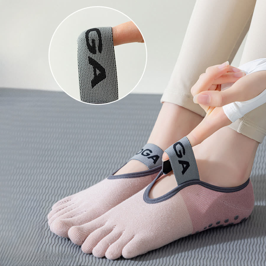 Olivenorma Low-Profile Five-Toe Non-Slip Socks for Yoga Pilates & Dance Women's Yoga Socks - image 3