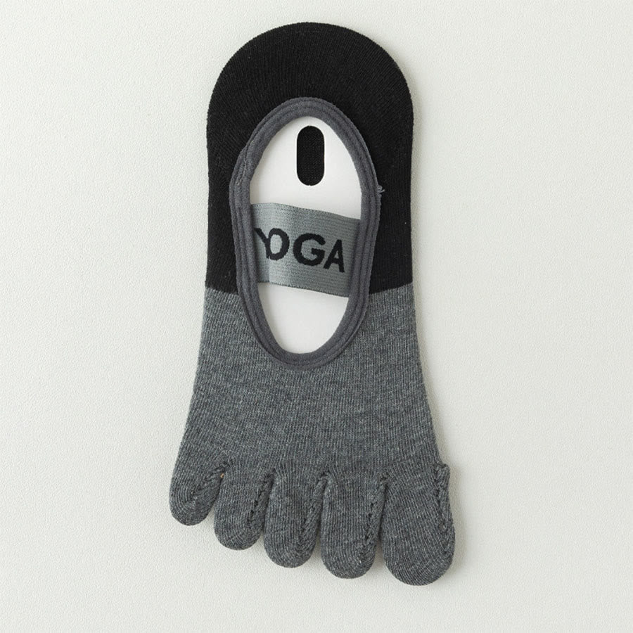 Olivenorma Low-Profile Five-Toe Non-Slip Socks for Yoga Pilates & Dance Women's Yoga Socks - Dark Gray - 10 Pairs - image 14