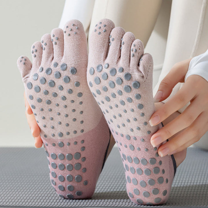 Olivenorma Low-Profile Five-Toe Non-Slip Socks for Yoga Pilates & Dance Women's Yoga Socks - image 4