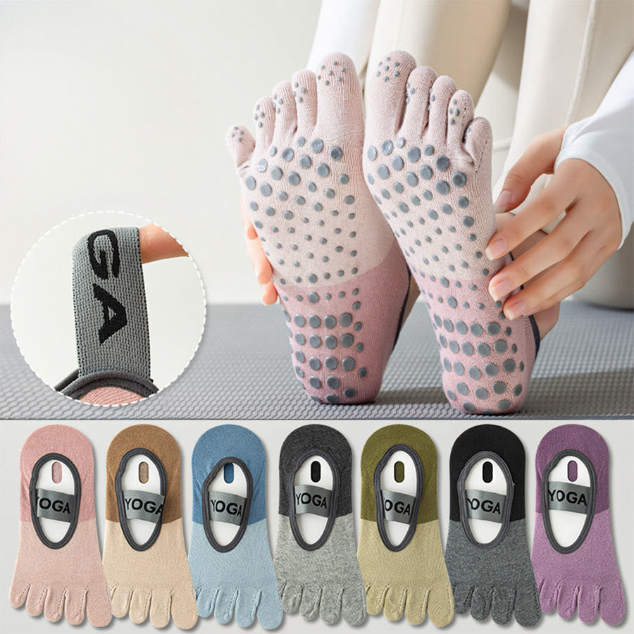 Olivenorma Low-Profile Five-Toe Non-Slip Socks for Yoga Pilates & Dance Women's Yoga Socks - image 0