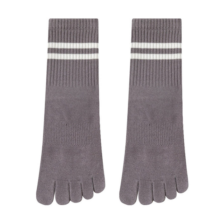 Olivenorma Full Sole Silicone Grip Cushioned Elastic Knit Crew Length Women's Yoga Socks - Gray - 10 Pairs - image 23