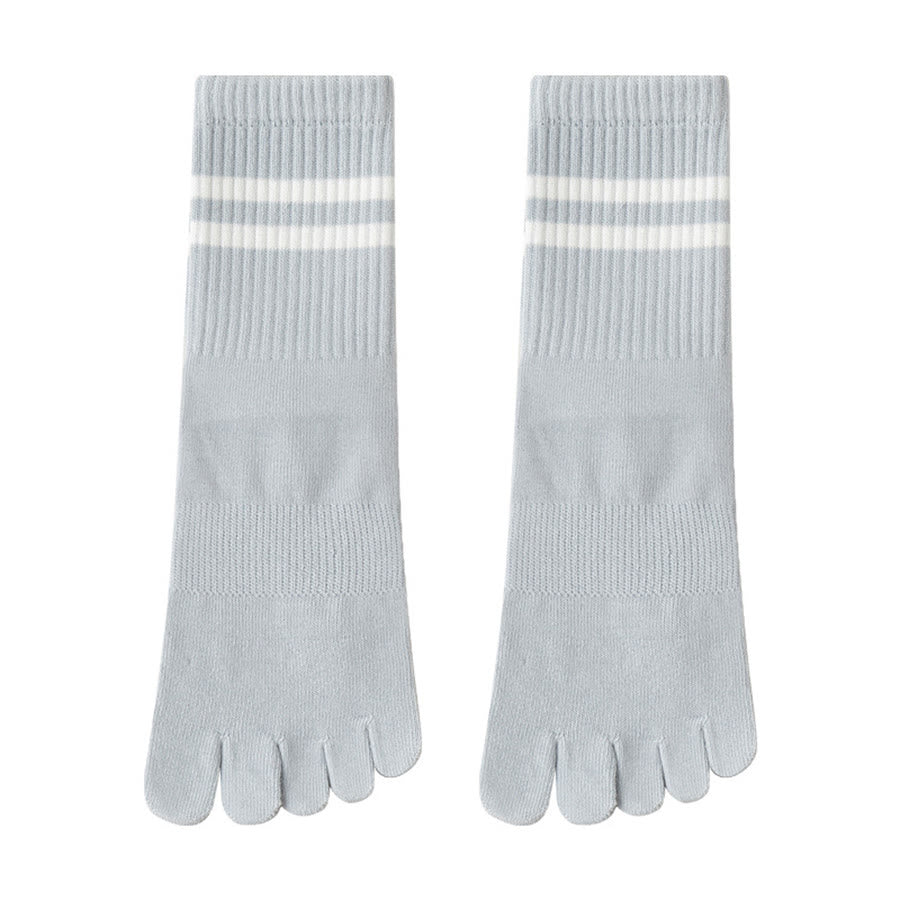 Olivenorma Full Sole Silicone Grip Cushioned Elastic Knit Crew Length Women's Yoga Socks - Blue - 10 Pairs - image 21