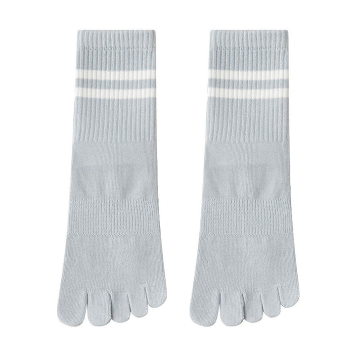 Olivenorma Full Sole Silicone Grip Cushioned Elastic Knit Crew Length Women's Yoga Socks - Blue - 10 Pairs - image 21