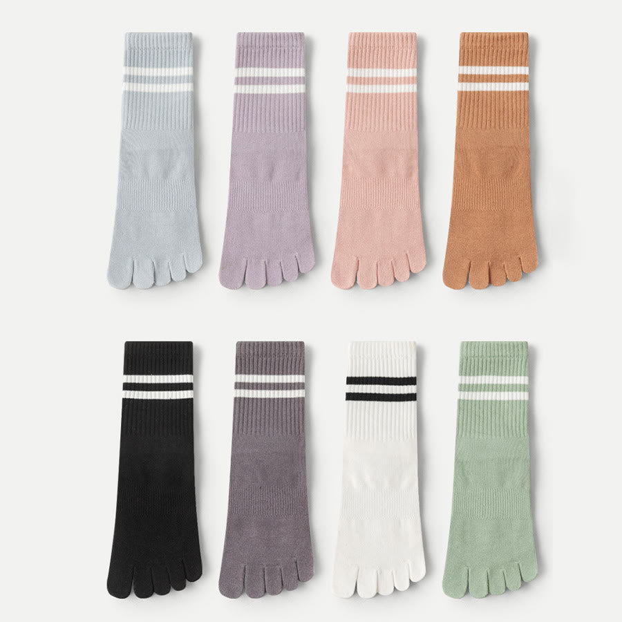 Olivenorma Full Sole Silicone Grip Cushioned Elastic Knit Crew Length Women's Yoga Socks - image 1