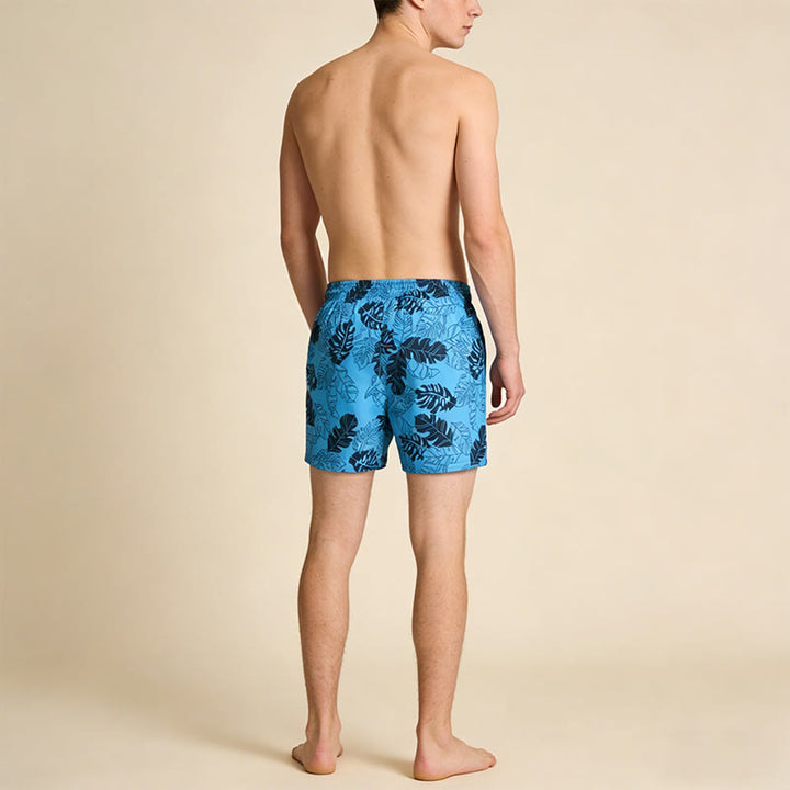 Olivenorma Sketch Tropical Monstera Leaf Print Drawstring Quick Dry Men's Short Pants - image 4